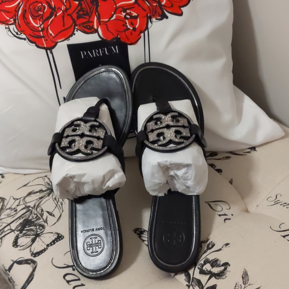 **SOLD***Tory burch Miller embellished sandal